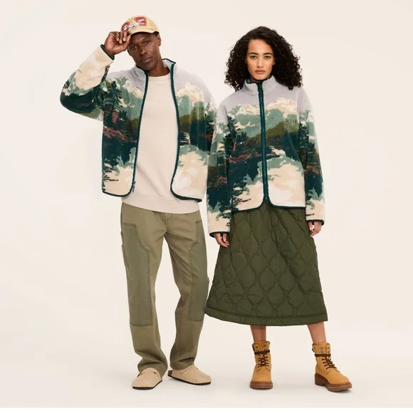 Adult Jacket Faux-shearling Size Small #227 - Picture 4 of 8